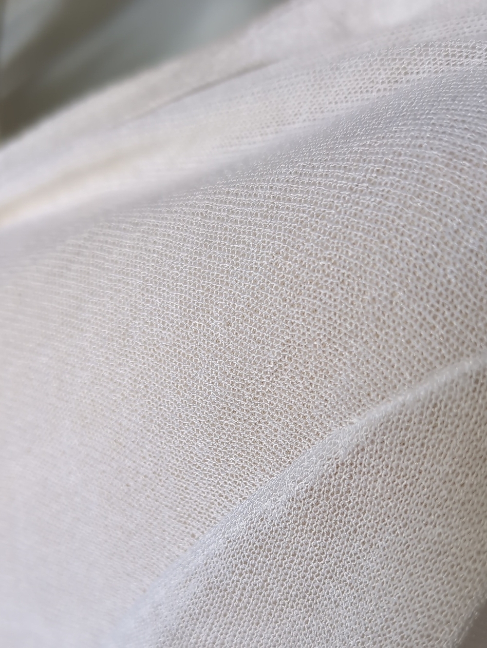 Chico's Women's Size 14 Sheer White Open-Front Sequin Trim Long Sleeve Cardigan - Picture 10 of 10